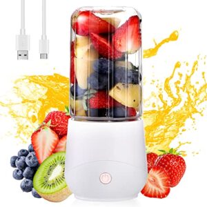 portable blender personal size blender - mini blender for shakes and smoothies usb charge small blender fresh juice blender cup with 4 blades for travel kitchen gym office outdoors