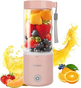 gbasics portable blender usb rechargeable, personal size blender for shakes and smoothies, 14.2 oz mini juicer cup for sports, travel outdoors and kitchen