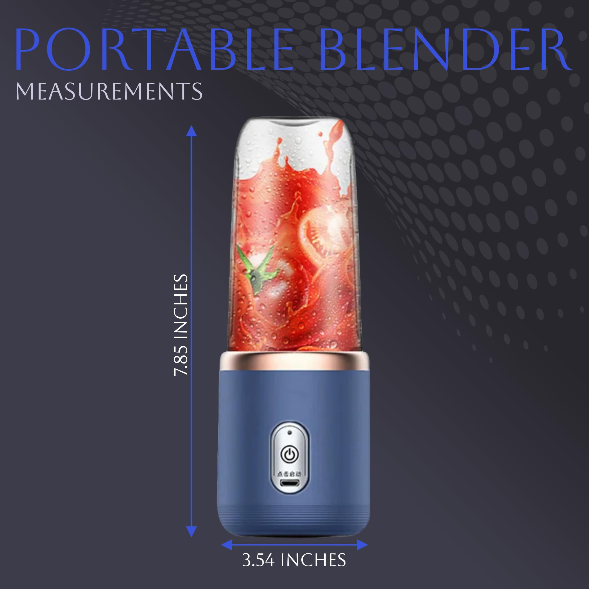 Paramexview® Portable Blender for Juices & Smoothies with 6 blades USB rechargeable 14oz Fusion Blender BPA-free and eco-friendly material