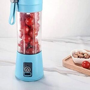 Generic Portable Blender, USB Rechargeable, 6 Blades, Blue