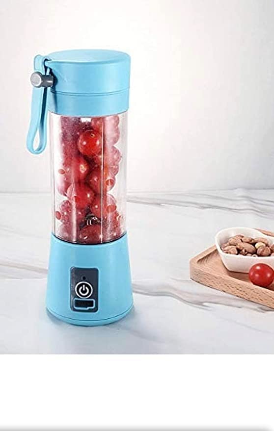 Generic Portable Blender, USB Rechargeable, 6 Blades, Blue