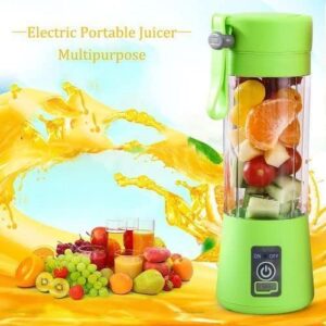 Portable Blender Smoothies Personal Blender Mini Shakes Juicer 380 ml Cup USB Rechargeable Cordless Shaker Bottle (Green) Q2-6888 8x3