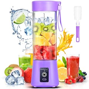 portable blender for shakes and smoothies with scale, 4000mah personal electric blender 15.2 oz,150w 6-blades blender bottles, usb rechargeable mini fruit juicer for travel, office, outdoors
