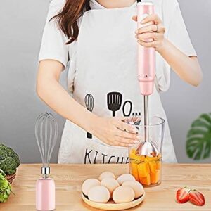 MXJCC Hand Blender, Powerful Immersion Blender Handheld, Smart Pressure Speed Control Portable Stick Mixer Perfect for Smoothies, Baby Food & Soup (Color : Pink)