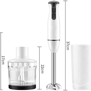 MXJCC Hand Blender, Blender Handheld with Stainless Steel Blade, Milk Frother for Smoothie, Baby Food, Sauces,Puree, Soup (Color : White)