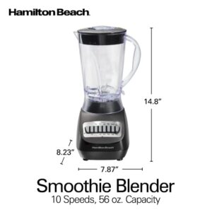 Beach Smoothie Electric Blender with 10 Speeds, 56 oz. BPA-Free Plastic Jar, Model 50190