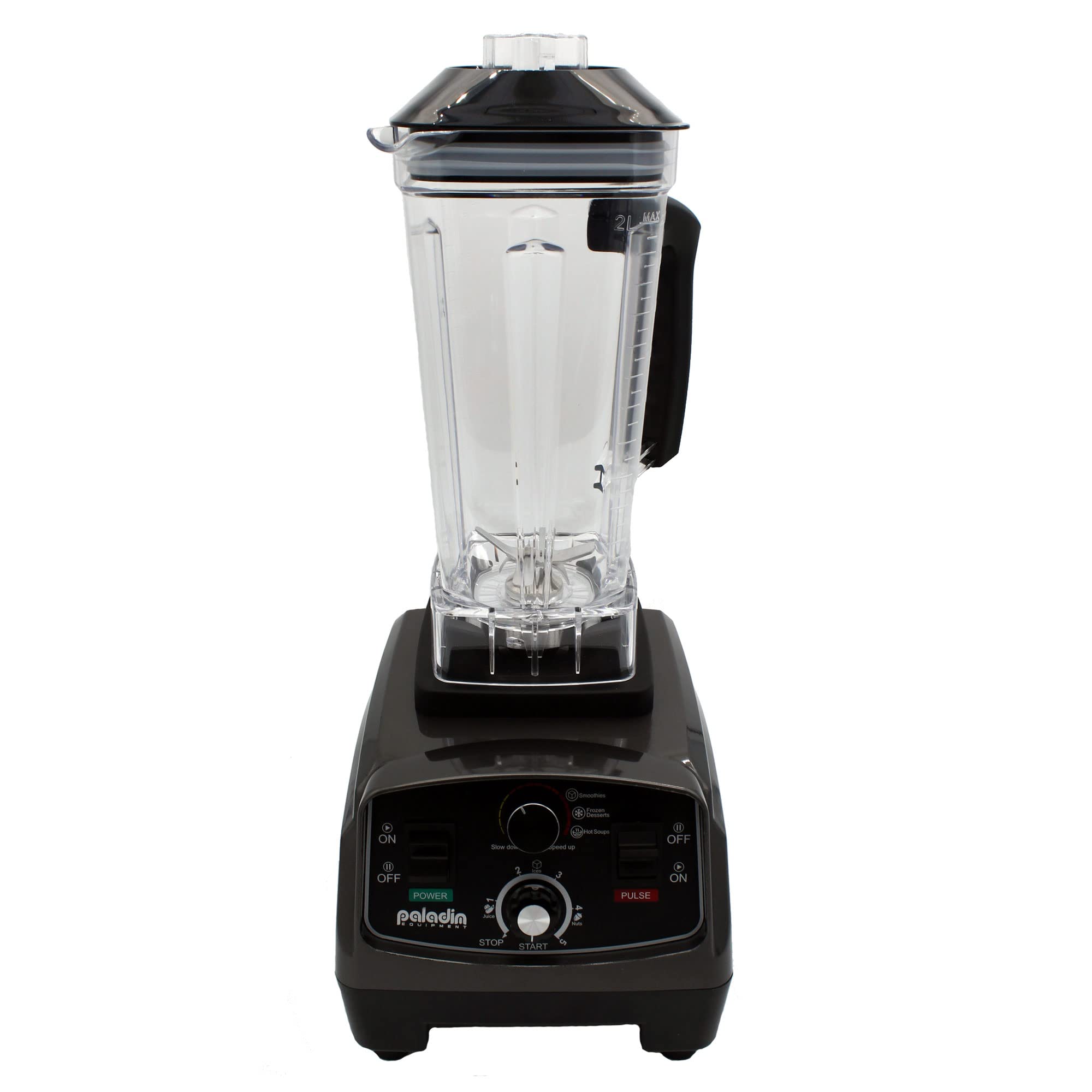Paladin Equipment Commercial/Professional Blender for Smoothies, Soups, Shakes and More with 2,000mL (68oz) BPA-Free Jar and 1,600W Motor, Black