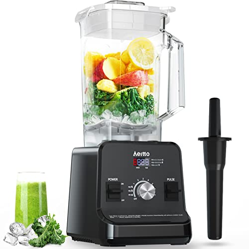 Aeitto Blender for Shakes and Smoothies, Smoothie Blender with 1500-Watt Motor, 68 Oz Large Capacity, 3-Preset Function Blenders for Kitchen for Smoothies/Ice Crush, Frozen Drinks(Black)