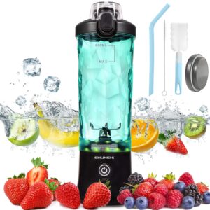 2 Portable Blender, Personal Size Blender for Shakes and Smoothies with 6 Blades Mini Blender 20 Oz for Kitchen,Home,Travel(Pink+Black)