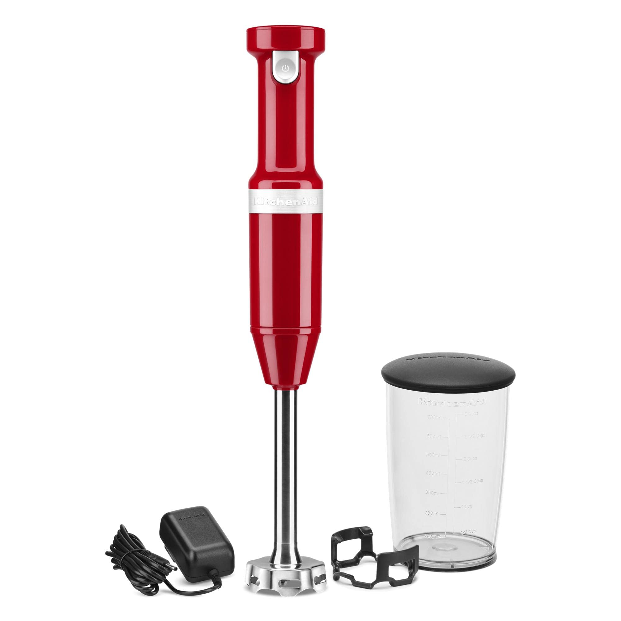 KitchenAid 5 Cup Food Chopper + Cordless Variable Speed Hand Blender Bundle | Empire Red