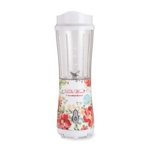 personal blender with travel lid pioneer woman vintage floral 14-ounce