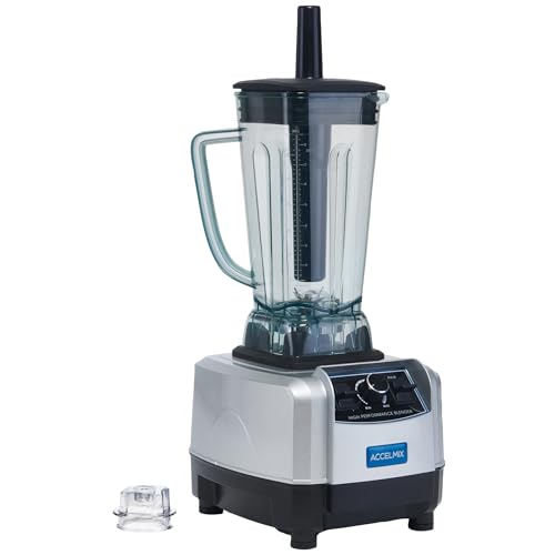 Winco XLB-1000 68 oz. Commercial Electric Accelmix 2 HP Blender - 120V, 1450 W, Gray