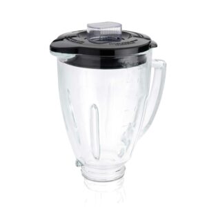 Oster 6812-001 Core 16-Speed Blender with Glass Jar, Black & Blender 6-Cup Glass Jar, Lid, Black and clear
