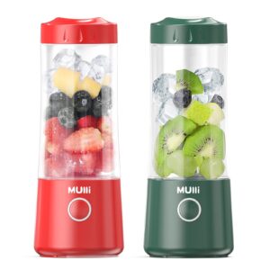 mulli portable blender,16oz usb personal mixer for smoothie and shakes, mini blender with six blades for baby food,travel,gym and more