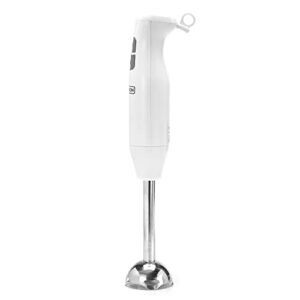 Dominion Electric Multi Purpose Immersion Stick Hand Blender Stick Includes Stainless Steel Shaft & Blades, Powerful 180 Watt Ice Crushing 2-Speed Control One Hand Mixer, Removable Blending Stick for Easy Cleaning, White