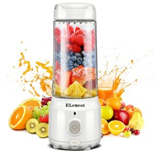 portable blender, personal blender for shakes and smoothies, blender shake smoothie for kitchen personal size blenders with rechargeable usb, 380ml traveling fruit veggie juicer cup with 4 blades