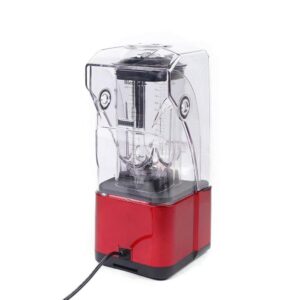 2200W Commercial Electric Blender, 2.2L Fruit Juice Smoothie Maker Soundproof Cover Blender Fruit Food Mixer Countertop Blender With Shield Quiet Sound Enclosure for Puree Ice Crush Smoothies (A)