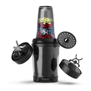 promixx miixr x7 personal blender for shakes and smoothies - 8 piece set - with performance nutrition protein mixer x-blade and shaker bottle agitator, smoothie blender/maker, highly efficient 700w