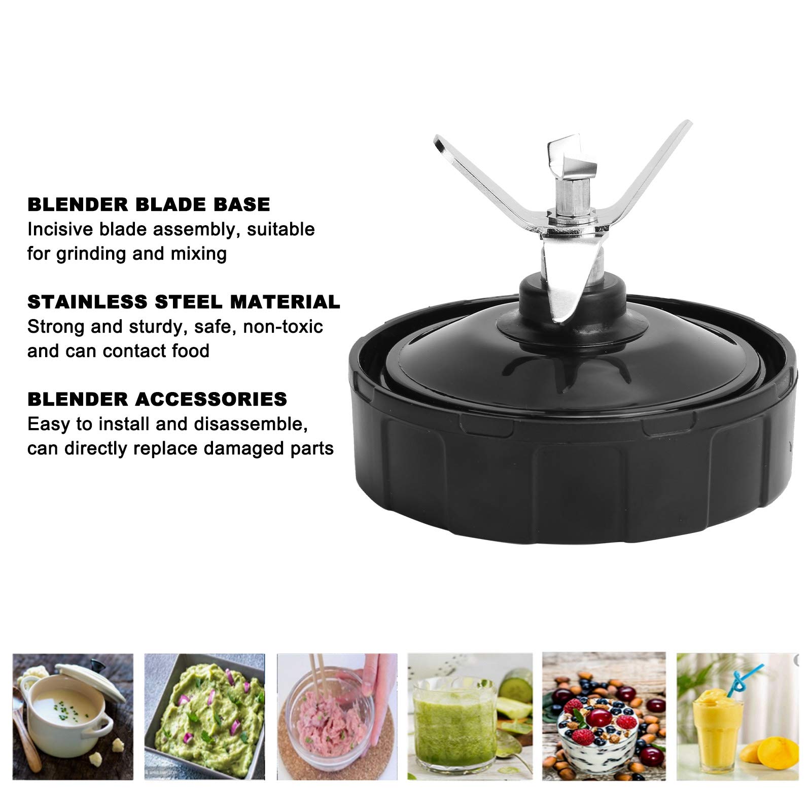 Blender Blade, Juicer Base Safe and Durable with 6-leaf Blade for Nutri 900W BL450-70 BL451-70 BL454-70, BL455-70 for Most People