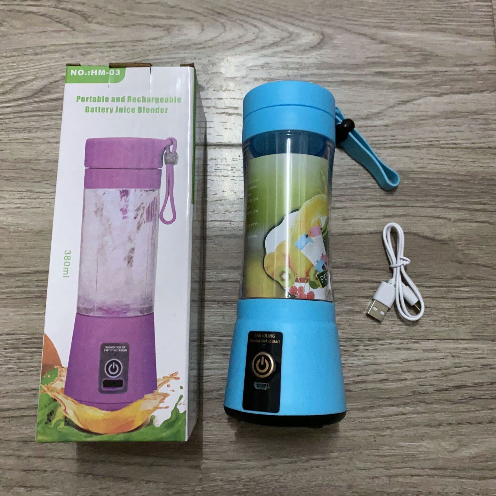 Portable Blender Smoothies Personal Blender Mini Shakes Juicer Cup USB Rechargeable,1300 Milliampere (Green)