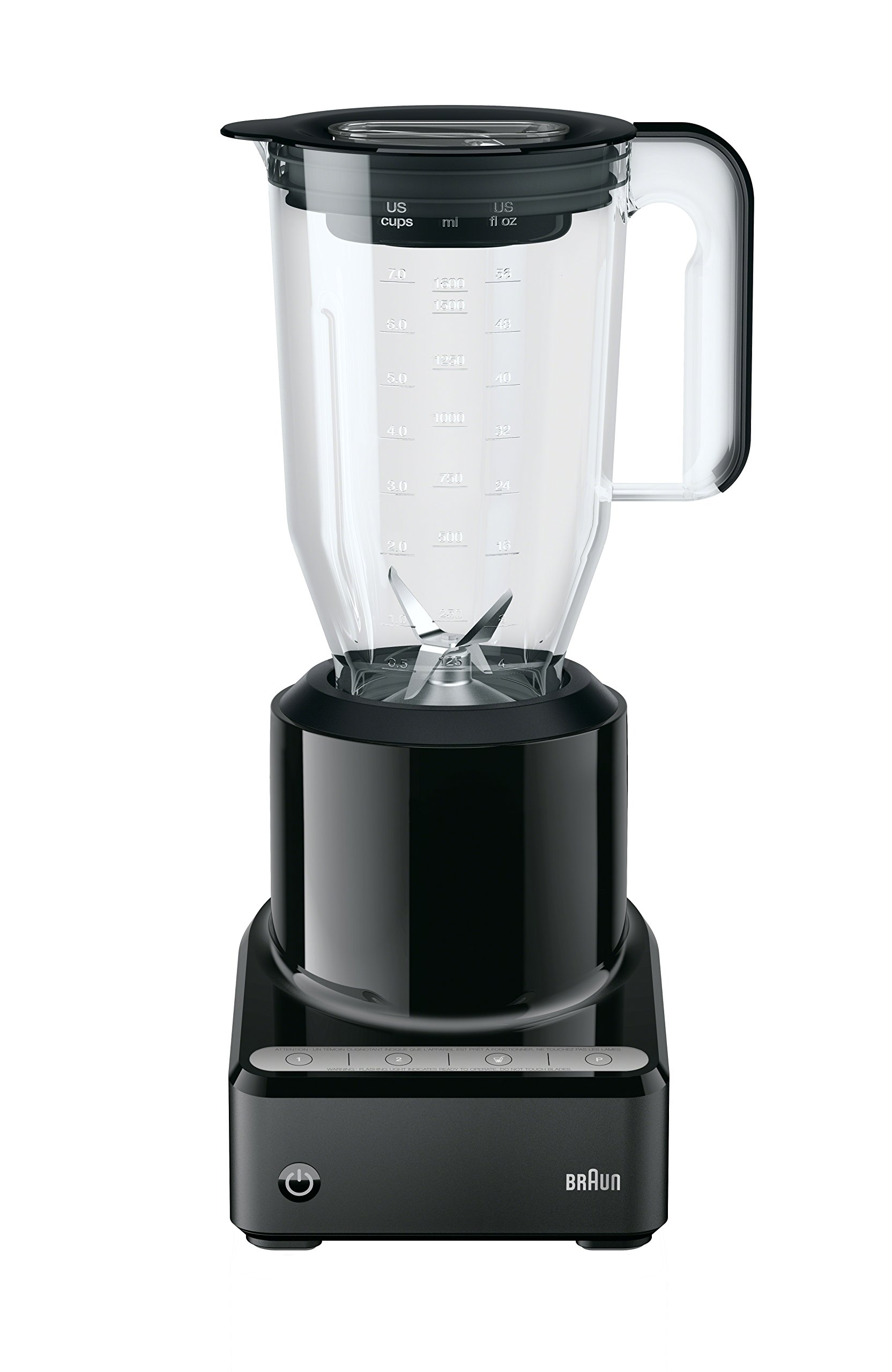 Braun JB7200 PureMix Power Countertop Blender With Plastic Jug, 56 fl. oz, Black