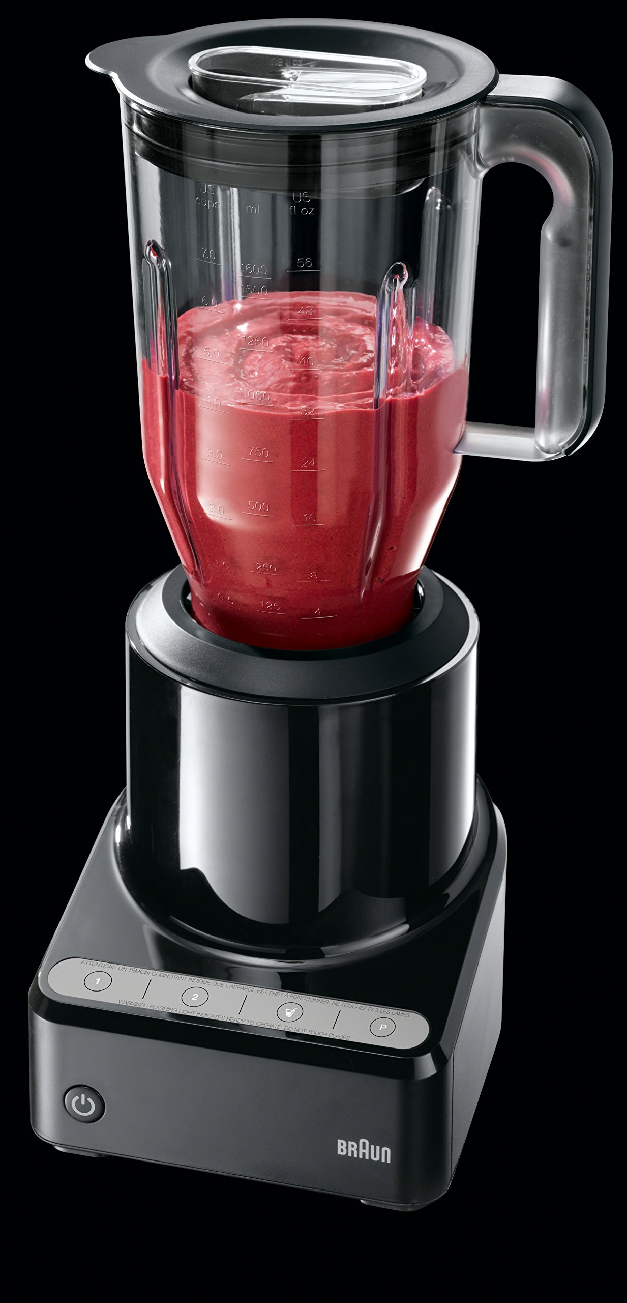 Braun JB7200 PureMix Power Countertop Blender With Plastic Jug, 56 fl. oz, Black