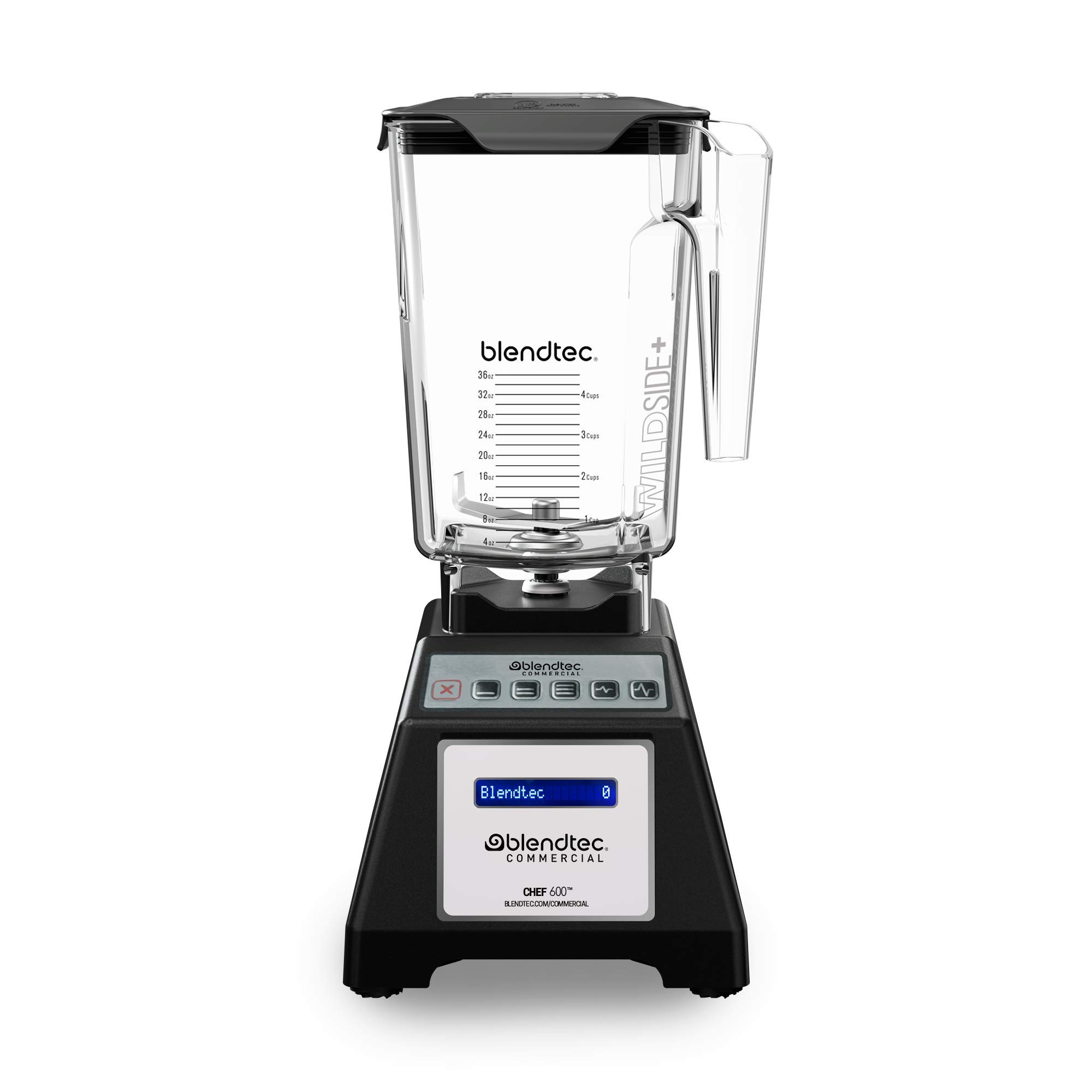 Blendtec - Chef 600 - Professional Blender with FourSide Jar - Commercial Blender -Self-Cleaning - 3 Preprogrammed + Pulse Cycles - Customizable Presets - Black