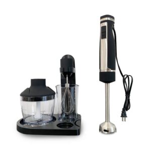 k-tec kitchenetics - immersion hand blender - blender, mixer and food processor - 3 in 1 kitchen all purpose tool - stainless steel detachable blending shaft, multicolor, one size