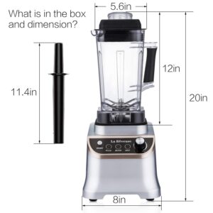 La Reveuse 1200 Watts Powerful Blender Countertop High Speed with 51 oz BPA-Free Jar for Smoothies, Shakes, Frozen Drinks