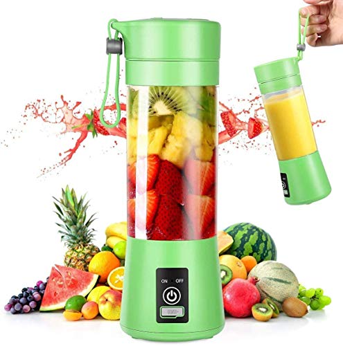 Portable Blender, Personal Mini Blender with 380ML for Smoothies and Shakes, USB Rechargeable Blender for Home, Kitchen, Office, Travel, Gym, Picnic