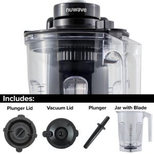 Nuwave Moxie High-Performance Digital Vacuum Blender with BPA-Free 64-ounce Pitcher, Vacuum Lid and Plunger Lid, and 200 Recipe Book