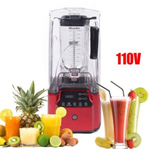 LYNICESHOP Professional Commercial Blender, Soundproof Cover Blender With Shield Quiet Sound Enclosure Quiet Commercial Blender for Crushing ice, Smoothie, Puree