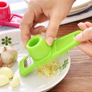 GMLSD 1PC Multi Functional Ginger Garlic Grinding Grater Planer Slicer, Cutter Cooking Tool Utensils Garlic Peeler Kitchen Accessories a/red / 14cm