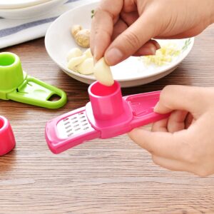 GMLSD 1PC Multi Functional Ginger Garlic Grinding Grater Planer Slicer, Cutter Cooking Tool Utensils Garlic Peeler Kitchen Accessories a/red / 14cm