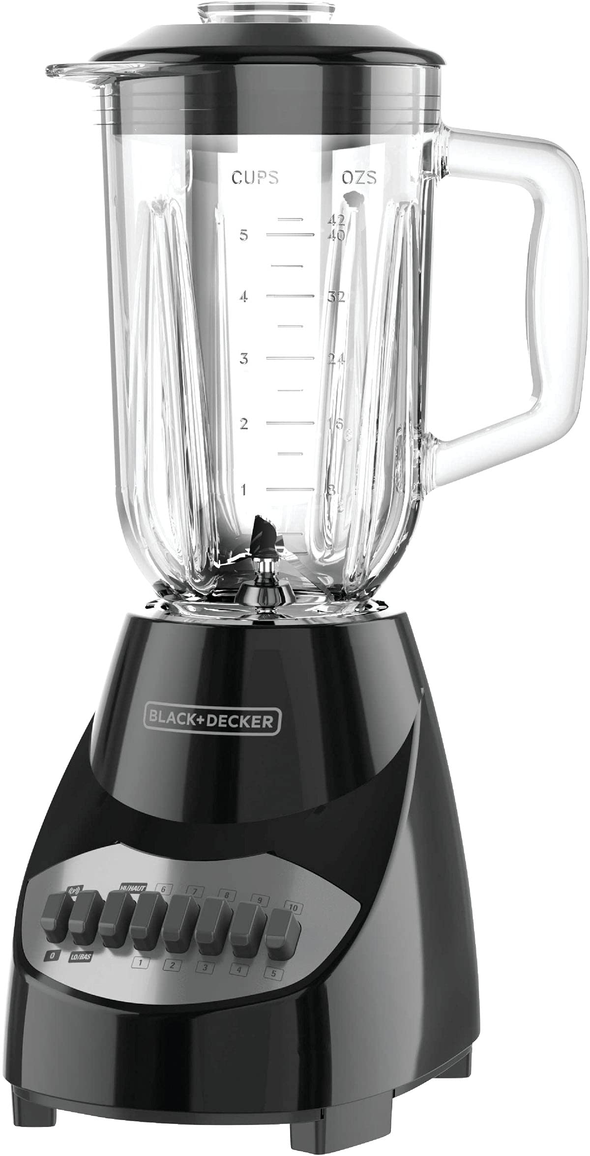 BLACK + DECKER (BLACK & DECKER) 10-Speed Blender, Black.