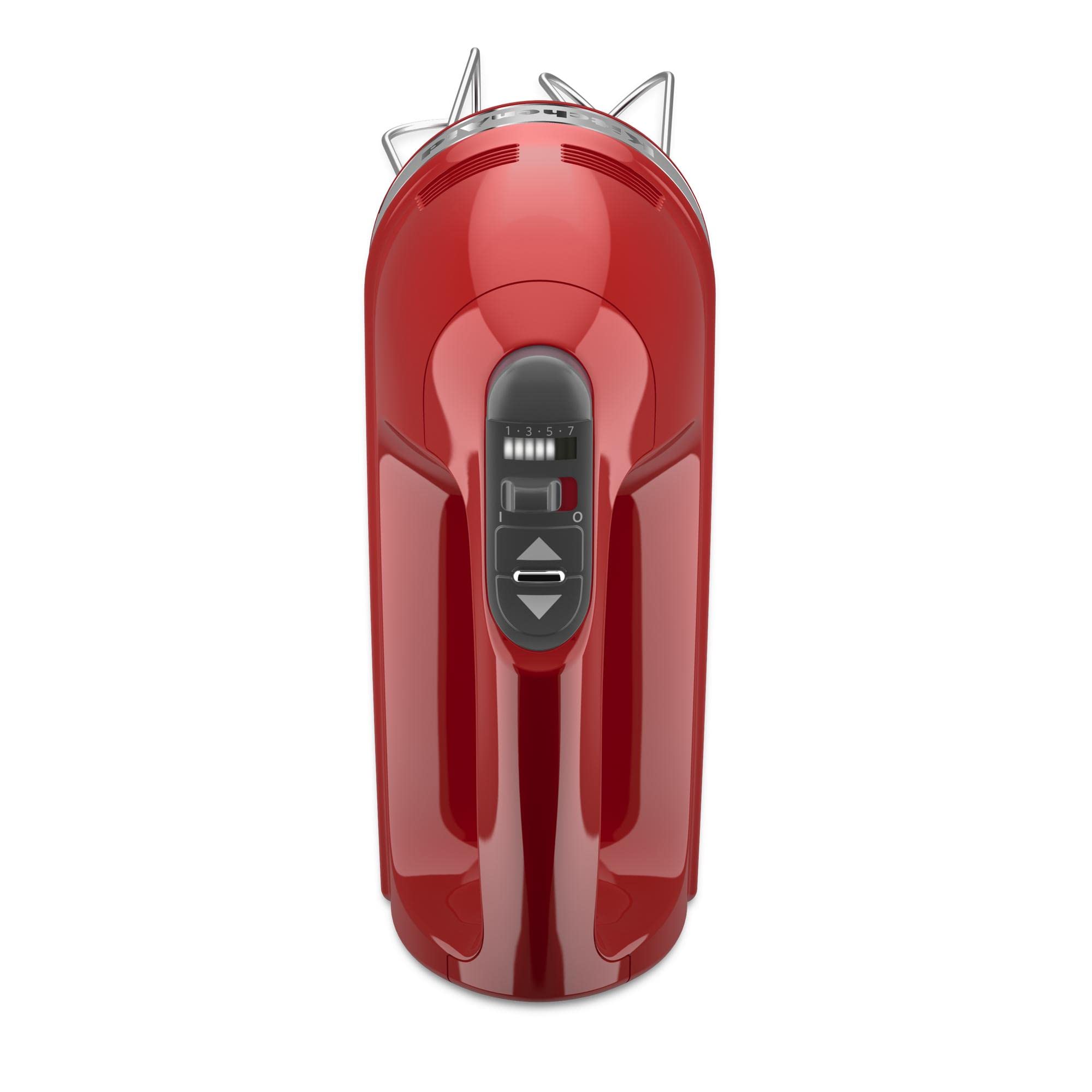 KitchenAid Cordless Variable Speed Hand Blender - KHBBV53 & KHM7210ER 7-Speed Digital Hand Mixer with Turbo Beater II Accessories and Pro Whisk - Empire Red