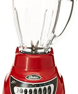 Oster BLSTEG7805R Glass Jar Blender, 220 Volts (Not for USA), 12 Speed 6-Cup, Red