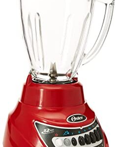 Oster BLSTEG7805R Glass Jar Blender, 220 Volts (Not for USA), 12 Speed 6-Cup, Red