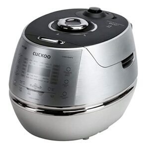 cuckoo crp-chss1009fn induction heating pressure rice cooker, 10 cups, metallic