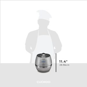 CUCKOO CRP-CHSS1009FN Induction Heating Pressure Rice Cooker, 10 cups, Metallic