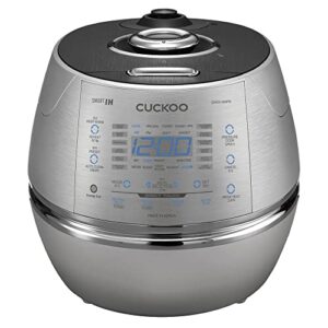 CUCKOO CRP-CHSS1009FN Induction Heating Pressure Rice Cooker, 10 cups, Metallic