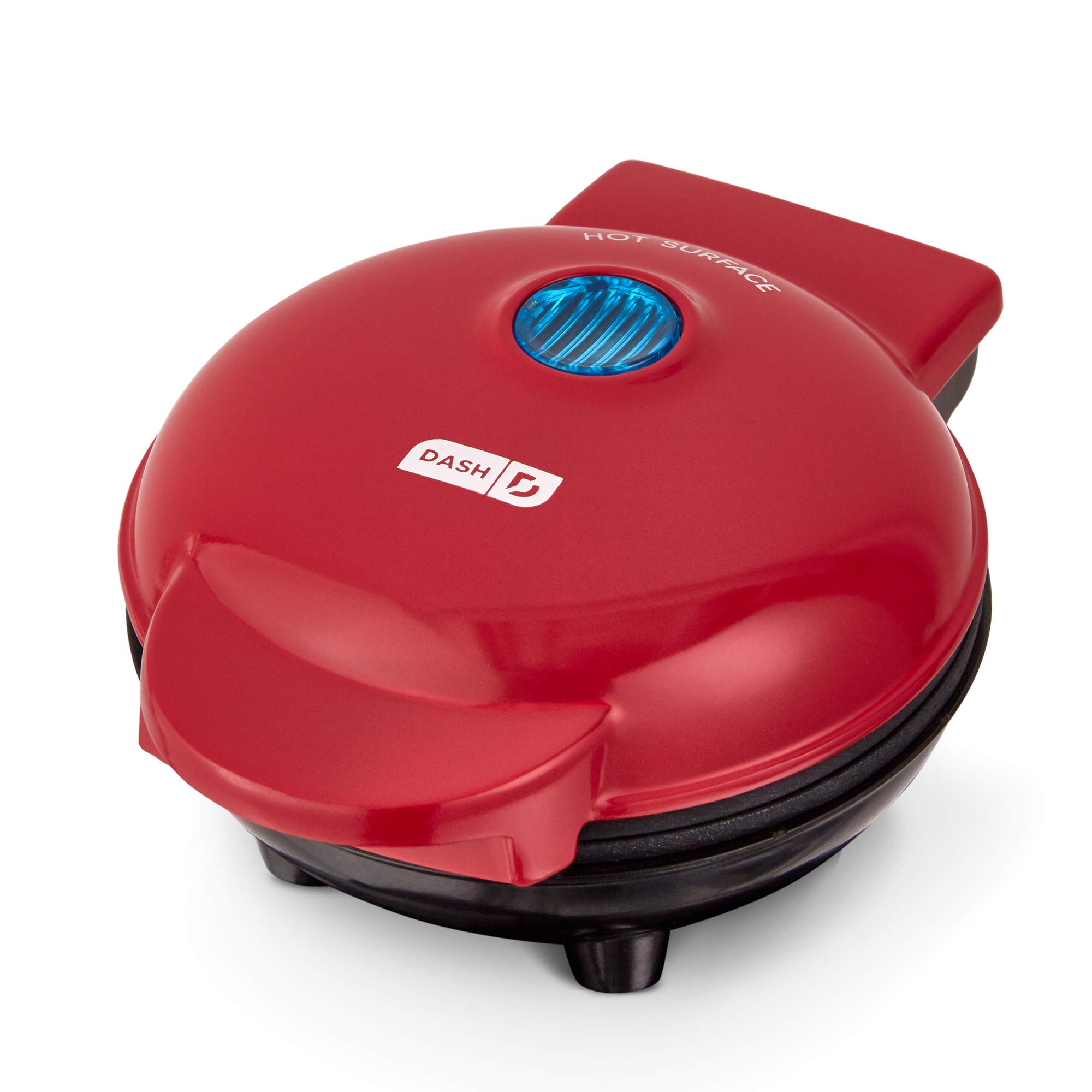 Dash DRCM200GBRD04 Mini Rice Cooker Steamer, Red & Mini Maker Portable Grill Machine + Panini Press with Recipe Guide - Red