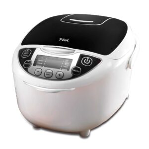 t-fal rk705851 10-in-1 rice and multicooker with 10 automatic functions and delayed timer, 10-cup, white
