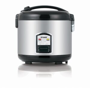oyama cfs-f12b 7 cup rice cooker, stainless black