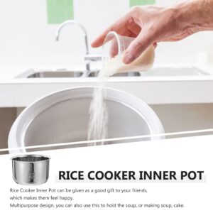 Hemoton Stainless Steel Cookware Household Rice Cooker Inner Pot Professional Rice Cooker Pot Electric Cooker Accessory Rice Cooker Stainless Steel Inner Pot