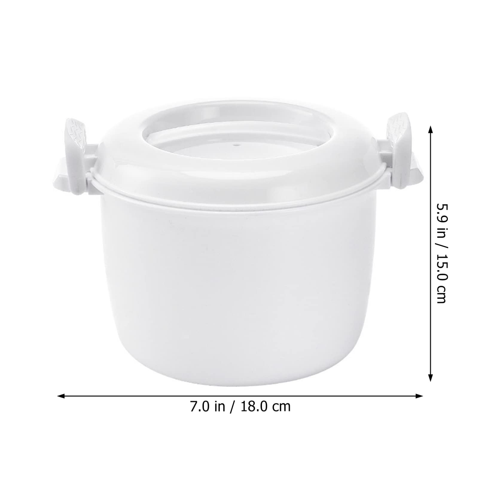 SHERCHPRY Microwave Rice Cooker Plastic Microwave Pressure Cooker with Locking Lid Instant Fast Cookware for Cooking Steaming White