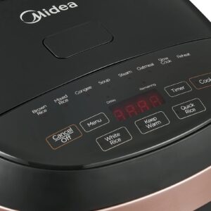 Midea Micom Rice Cooker 10 cups, 5L, 10-in-1 Multi-Functional Cooker, 20 cups Cooked Rice, Brown Rice, Soup, Oatmeal, Slow Cook, MB-FB50E205W