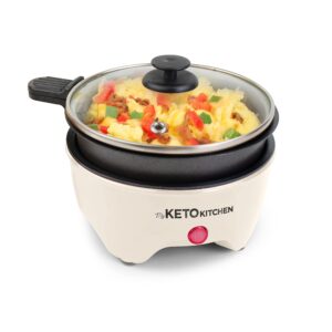 nostalgia my keto kitchen personal multi-cooker, perfect for healthy & low-carb diets, cauliflower rice, stir frys, soups, omelets