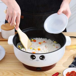 4-In-1 Multifunction Electric Stainless Steel Non-Stick Hot Pot Cooker 2.3L Portable Skillet Grill Pot Heating Pan for Noodles Cook Rice Soup
