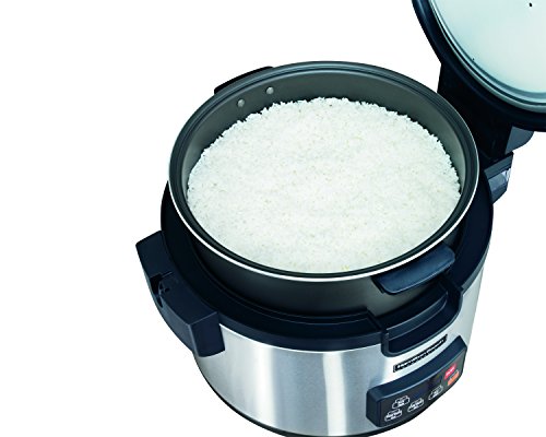 Hamilton Beach Commercial 90 Cup Rice Cooker, Warmer, Stainless Steel (37590)